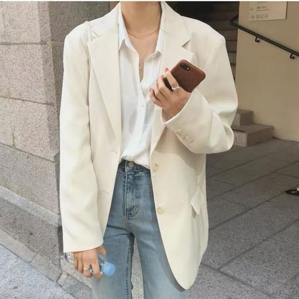 women's suits & blazers hzirip fashion women loose office lady femme chic gentle elegant plus size 2021 autumn all match casual vintage, White;black
women's suits & blazers hzirip fashion women loose office lady femme chic gentle elegant plus size 2021 autumn all match casual vintage, White;black