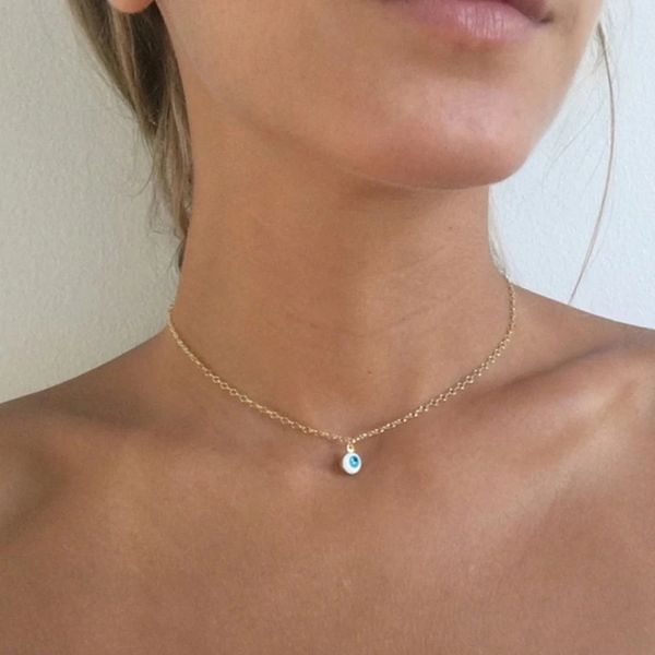 drop-shaped turkish evil eye pendant necklace 4-color accessories gold and silver alloy choker chain chokeholiday jewelry gift
drop-shaped turkish evil eye pendant necklace 4-color accessories gold and silver alloy choker chain chokeholiday jewelry gift