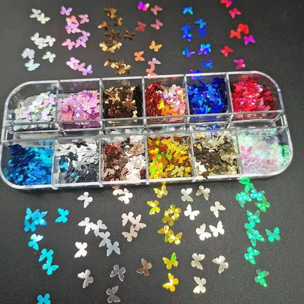 nail glitter 1bag holographic metallic butterfly shaped flake sequins 3d colorful laser art design decoration accessories, Silver;gold
nail glitter 1bag holographic metallic butterfly shaped flake sequins 3d colorful laser art design decoration accessories, Silver;gold