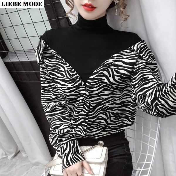 zebra printed loose blouses women vintage womens korean style patchwork and elegant long sleeve turtleneck shirts women's &, White
zebra printed loose blouses women vintage womens korean style patchwork and elegant long sleeve turtleneck shirts women's &, White