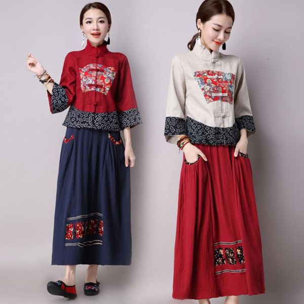 ethnic clothing national floral print cheongsam chinese dress for women skirt embroidery tangsuit qipao linen long sleeve dresses elegant, Red
ethnic clothing national floral print cheongsam chinese dress for women skirt embroidery tangsuit qipao linen long sleeve dresses elegant, Red