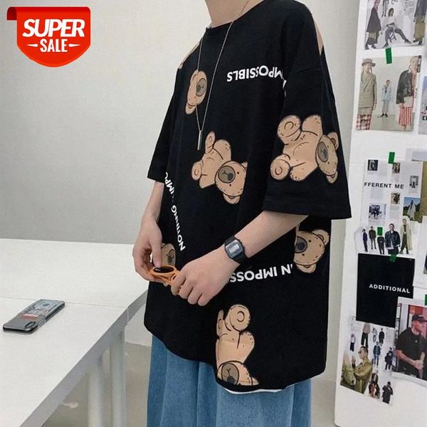 years ins harajuku style bear hip-hop short-sleeved t-shirt male tide brand retro loose couple casual #ks00, White;black
years ins harajuku style bear hip-hop short-sleeved t-shirt male tide brand retro loose couple casual #ks00, White;black