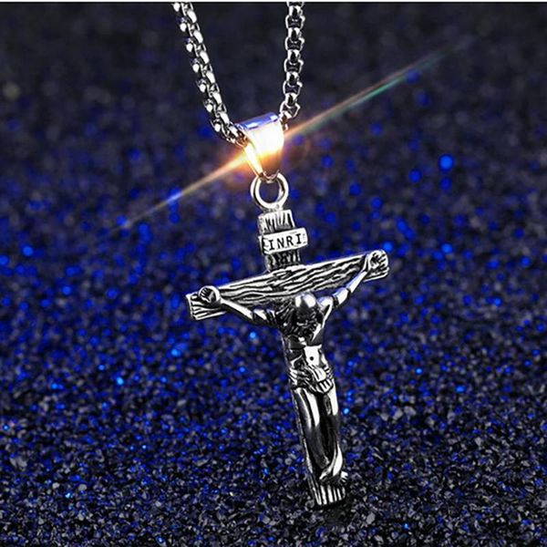 pendant necklaces cross gold silver color stainless steel necklace catholic acero inoxidable joyeria man punk hip hop jewelry chain
pendant necklaces cross gold silver color stainless steel necklace catholic acero inoxidable joyeria man punk hip hop jewelry chain