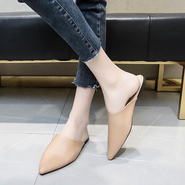 slippers leather mules female 2021 women fashion low heels shoe pointed toe elegant woman slipper casual shoes, Black
slippers leather mules female 2021 women fashion low heels shoe pointed toe elegant woman slipper casual shoes, Black