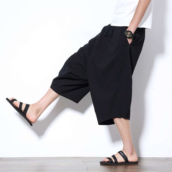 men's pants chinese style summer low-end baggy big leg capris casual loose large size bloomers khsy, Black
men's pants chinese style summer low-end baggy big leg capris casual loose large size bloomers khsy, Black