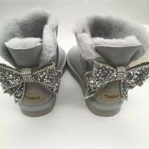 boots blinging bowknot 2021 nice 100% genuine sheepskin leather woman snow natural fur women's warm wool winter, Black
boots blinging bowknot 2021 nice 100% genuine sheepskin leather woman snow natural fur women's warm wool winter, Black
