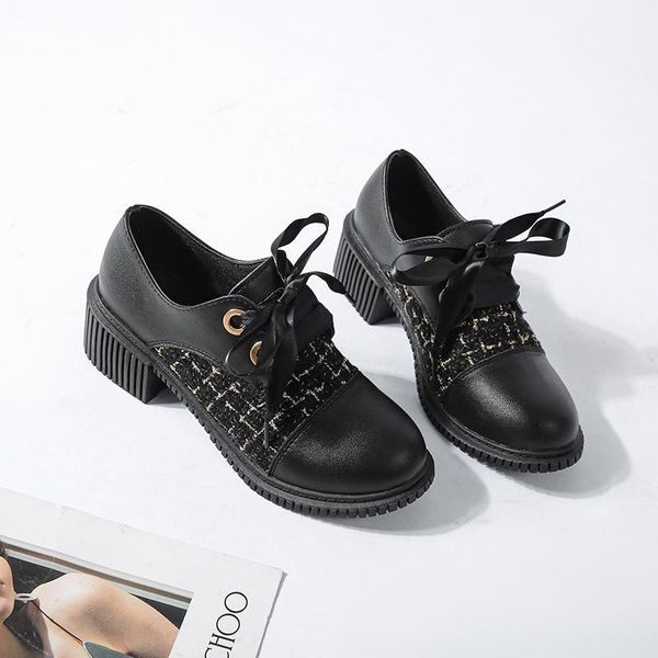 dress shoes sweet pumps women's spring autumn leather student single female 5.5cm heels chunky square antiskid bow-tied, Black
dress shoes sweet pumps women's spring autumn leather student single female 5.5cm heels chunky square antiskid bow-tied, Black