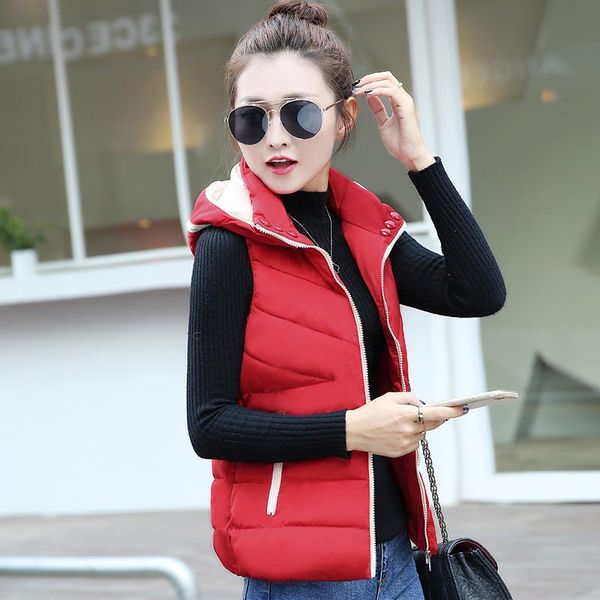women's vests autumn winter women windproof warm waistcoat slim vest hooded womens jacket cotton padded femme basic coat, Black;white
women's vests autumn winter women windproof warm waistcoat slim vest hooded womens jacket cotton padded femme basic coat, Black;white