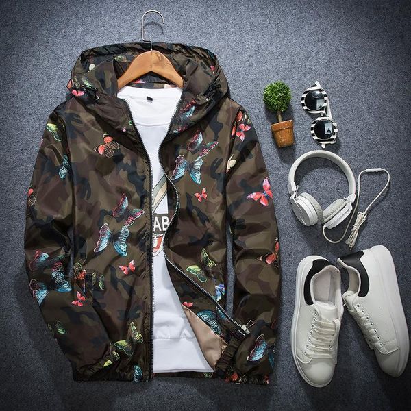 men's jackets butterfly printing hooded jacket wind plus size s- 3xl, Black;brown
men's jackets butterfly printing hooded jacket wind plus size s- 3xl, Black;brown