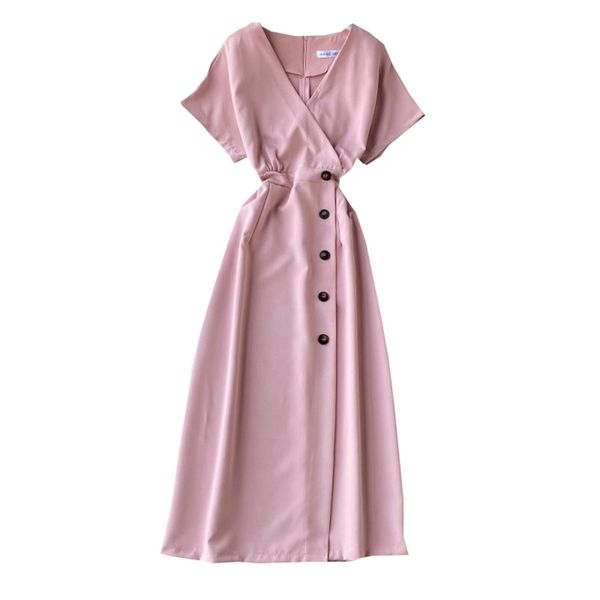 women's short-sleeved dress summer temperament v-neck mature goddess fan waist slimming breasted retro midi ml854 210506, Black;gray
women's short-sleeved dress summer temperament v-neck mature goddess fan waist slimming breasted retro midi ml854 210506, Black;gray