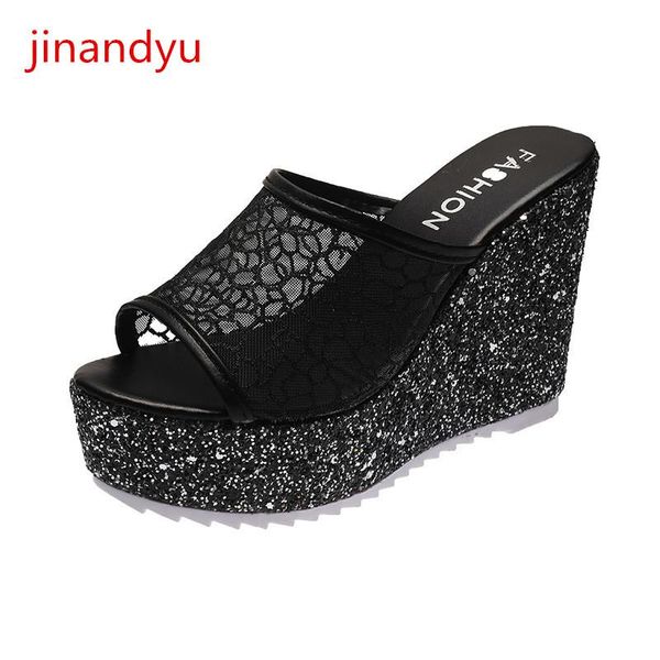slippers wedges platform shoes women high heels sandals summer fashion comfy lace woman sandal, Black
slippers wedges platform shoes women high heels sandals summer fashion comfy lace woman sandal, Black