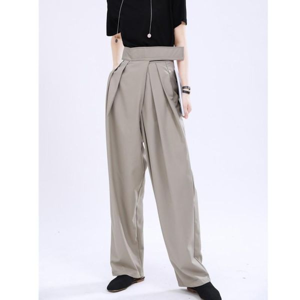 women's pants & capris adjustable high waist black brief pleated long wide leg trousers loose fit women work wear lady summer autumn 20, Black;white
women's pants & capris adjustable high waist black brief pleated long wide leg trousers loose fit women work wear lady summer autumn 20, Black;white
