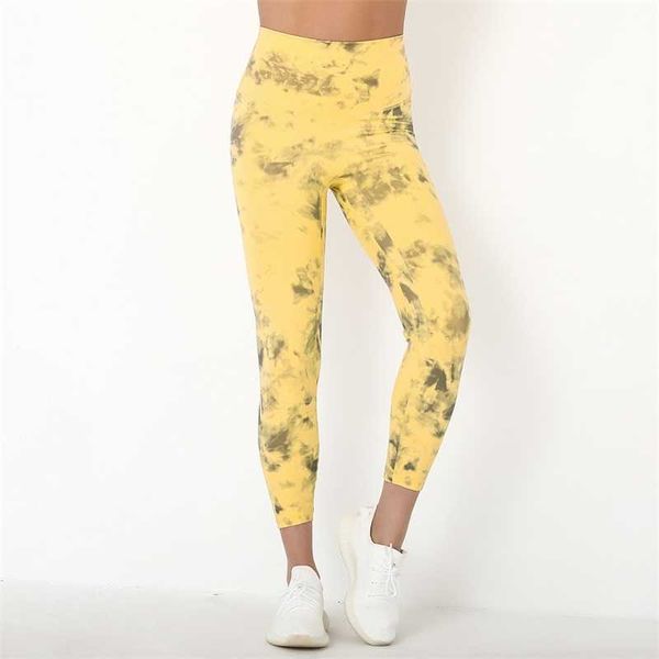 2021 new nude yoga women's high waist hip lifting running tight tie dyeing and hair grinding sports fitness pants, Black
2021 new nude yoga women's high waist hip lifting running tight tie dyeing and hair grinding sports fitness pants, Black