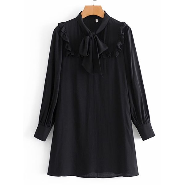 spring cotton and spandex turn-down collar loose waist black solid ruffles casual pullover women knee-length dress 210524, Black;gray
spring cotton and spandex turn-down collar loose waist black solid ruffles casual pullover women knee-length dress 210524, Black;gray