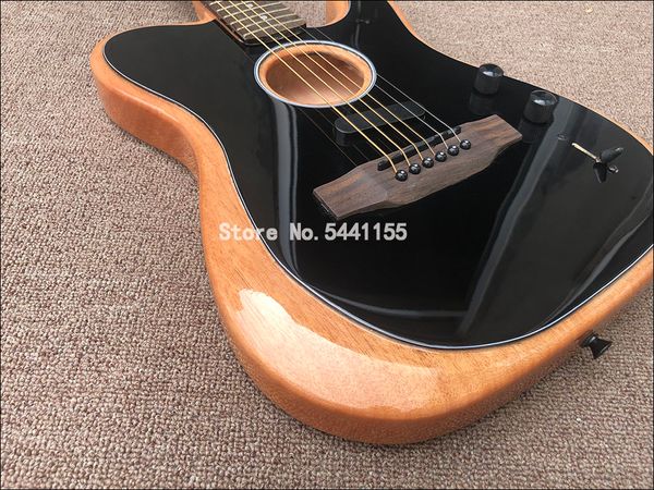 promotion acousta tele gloss black hollow body electric guitar spurce deep c mahogany neck, chrome hardware, vintage tuners
promotion acousta tele gloss black hollow body electric guitar spurce deep c mahogany neck, chrome hardware, vintage tuners