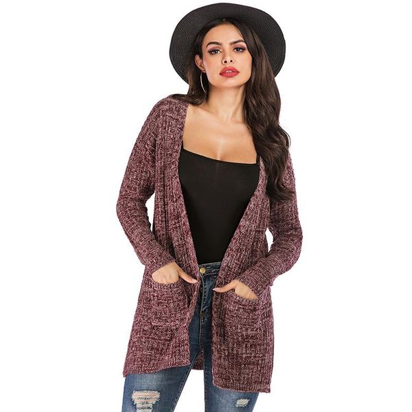 women's knits & tees autumn and winter 2021 large wear medium long knitted cardigan loose sweater coat, White
women's knits & tees autumn and winter 2021 large wear medium long knitted cardigan loose sweater coat, White