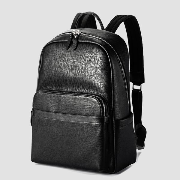 genuine leather men's bag large capacity 15 inch lapback packs cowhide casual travel backpack male waterproof schoolbag
genuine leather men's bag large capacity 15 inch lapback packs cowhide casual travel backpack male waterproof schoolbag