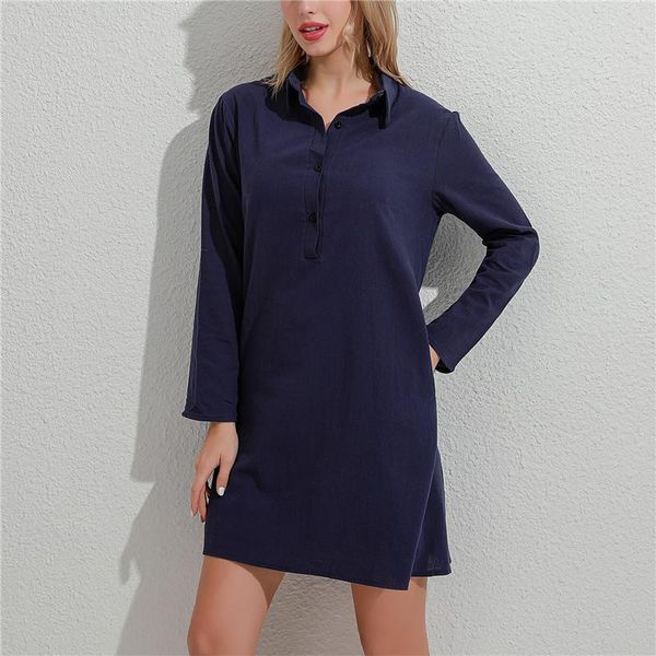 casual dresses loose women dress fashion solid color mini long sleeve for female, Black;gray
casual dresses loose women dress fashion solid color mini long sleeve for female, Black;gray