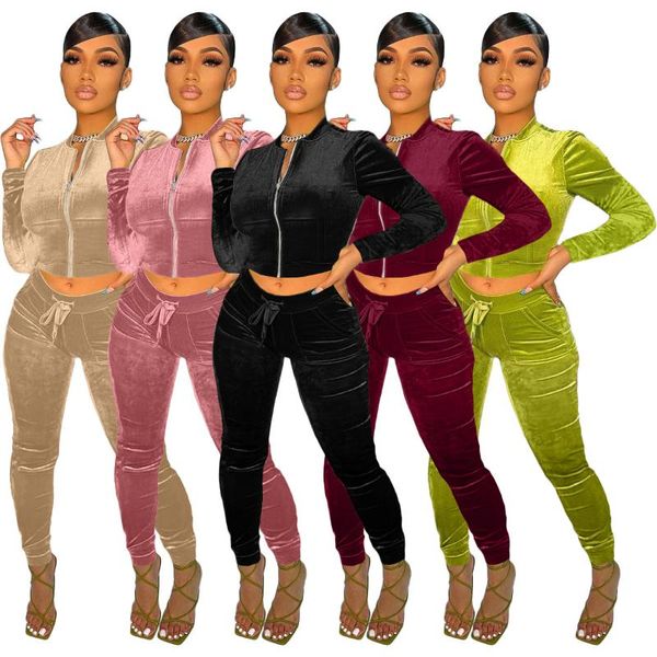 women's two piece pants velvet fabric pocket zipper casual tracksuit autumn winter sweatshirts pullover and sets, White
women's two piece pants velvet fabric pocket zipper casual tracksuit autumn winter sweatshirts pullover and sets, White