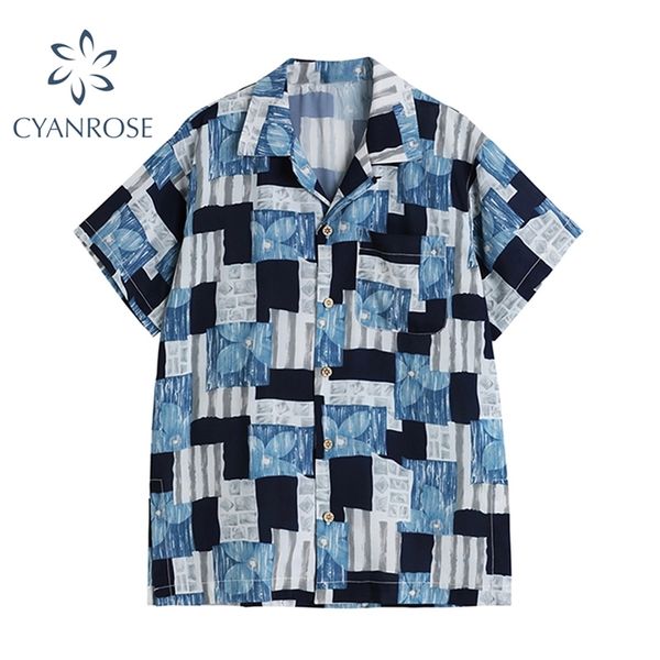 women shirt plaid whith flower splicing short sleeve blouse summer streetwear oversized casual female shirts 210430, White
women shirt plaid whith flower splicing short sleeve blouse summer streetwear oversized casual female shirts 210430, White
