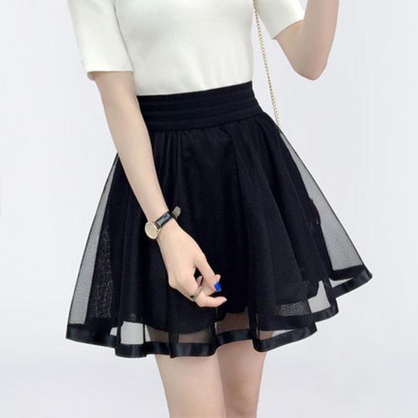 skirts spring summer women black mini skirt casual elastic high waist sweet mesh tulle umbrella falda
skirts spring summer women black mini skirt casual elastic high waist sweet mesh tulle umbrella falda