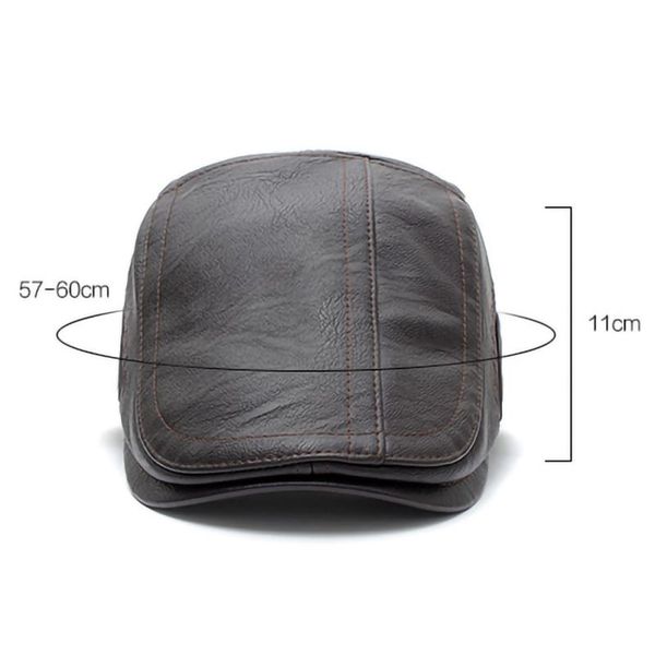 autumn winter pu leather golf beret cap adjustable hats men cowboy hat driving summer flat sboy caps outdoor, Black;white
autumn winter pu leather golf beret cap adjustable hats men cowboy hat driving summer flat sboy caps outdoor, Black;white