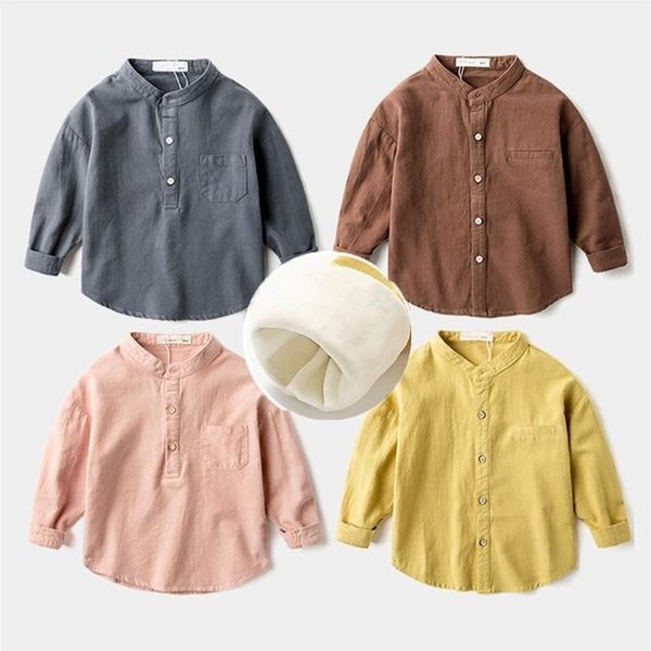 fashion autumn children shirts cotton linen boy loose casual solid thicken long sleeve shirt kids girl warm clothes 210331, White;black
fashion autumn children shirts cotton linen boy loose casual solid thicken long sleeve shirt kids girl warm clothes 210331, White;black