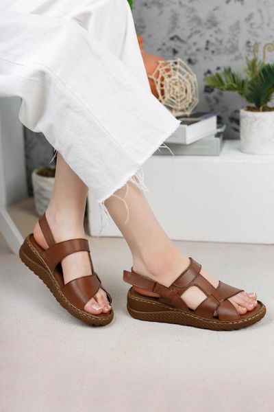 sandals genuine leather women 's daily casual, Black