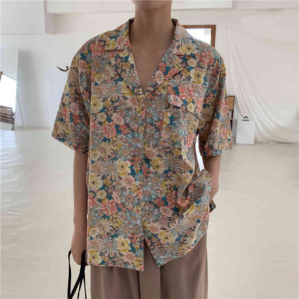 florals casual printed oversize femme summer retro shirts vintage streetwear short sleeve women blouses 210421, White
florals casual printed oversize femme summer retro shirts vintage streetwear short sleeve women blouses 210421, White