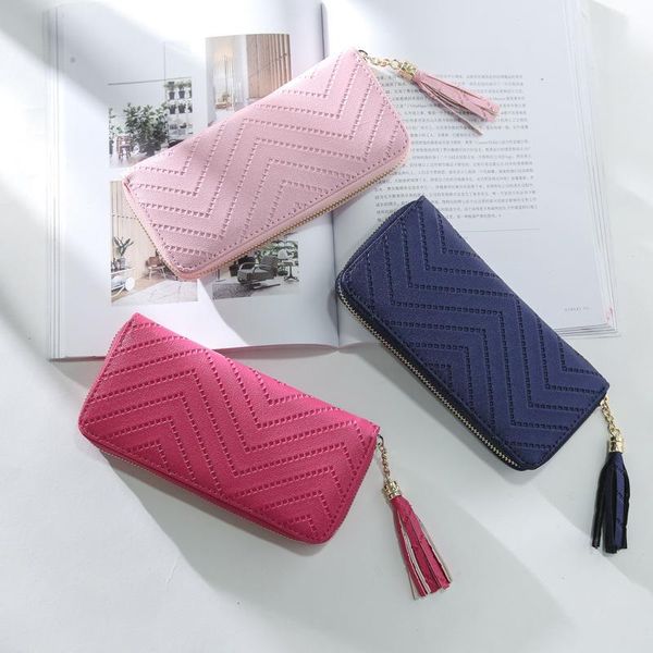 wallets 2021 korean wallet female clutch bag tassel zip phone change card holder sending gifts ms., Red;black
wallets 2021 korean wallet female clutch bag tassel zip phone change card holder sending gifts ms., Red;black