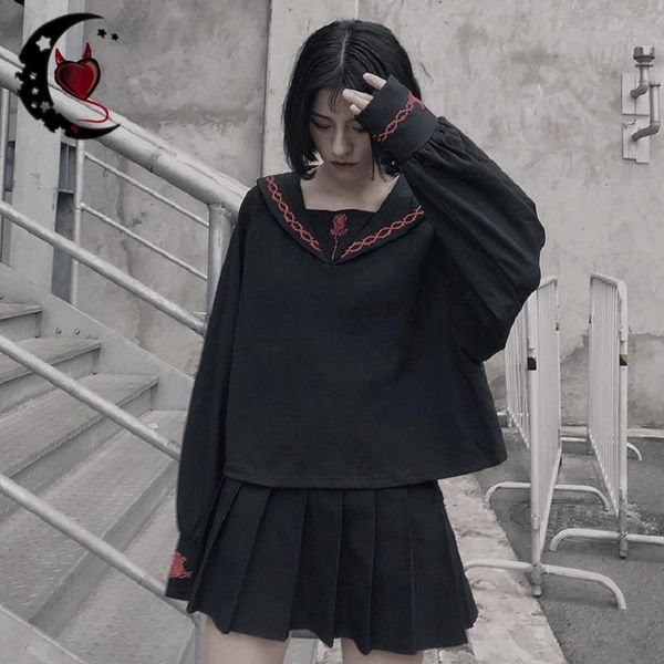 women's hoodies & sweatshirts harajuku punk women vintage embroidery black casual loose female pullover preppy style gothic girls chic
women's hoodies & sweatshirts harajuku punk women vintage embroidery black casual loose female pullover preppy style gothic girls chic