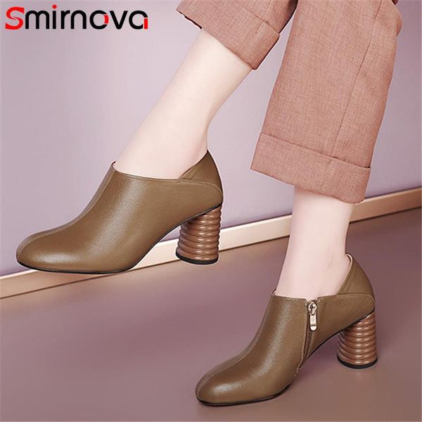 smirnova 2021 genuine leather shoes women pumps classic vintage dress office round toe high heels, Black
smirnova 2021 genuine leather shoes women pumps classic vintage dress office round toe high heels, Black
