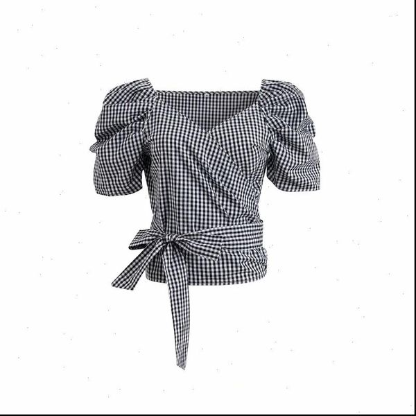 womens shirts women vintage pleat puff sleeve plaid print bow tie sashes blouse ladies v neck leisure, White
womens shirts women vintage pleat puff sleeve plaid print bow tie sashes blouse ladies v neck leisure, White