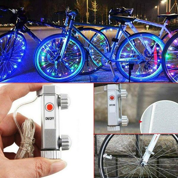 bike lights 20 led colorful bicycle cycling rim wheel on off flash spoke light string mountain road decoration accessoriess
bike lights 20 led colorful bicycle cycling rim wheel on off flash spoke light string mountain road decoration accessoriess