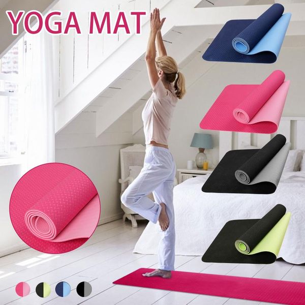 yoga mats mat 6mm thick non-slip gym exercise fitness equipment 183x61cm 
yoga mats mat 6mm thick non-slip gym exercise fitness equipment 183x61cm