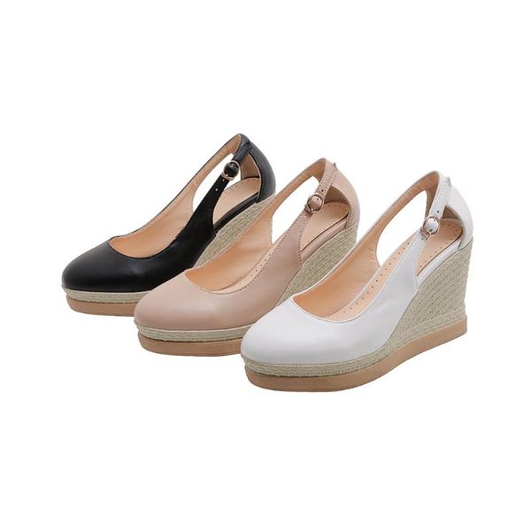 big size 33-44 2021 summer fashion women solid platform heel sandals 3 colors, Black
big size 33-44 2021 summer fashion women solid platform heel sandals 3 colors, Black