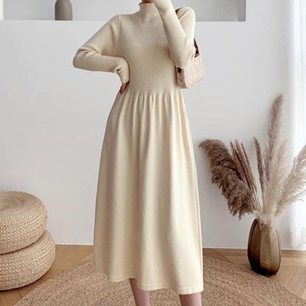casual dresses autumn winter women fashion knitted midi dress long sleeve slim bottoming sweater vintage female vestidos 2021, Black;gray
casual dresses autumn winter women fashion knitted midi dress long sleeve slim bottoming sweater vintage female vestidos 2021, Black;gray