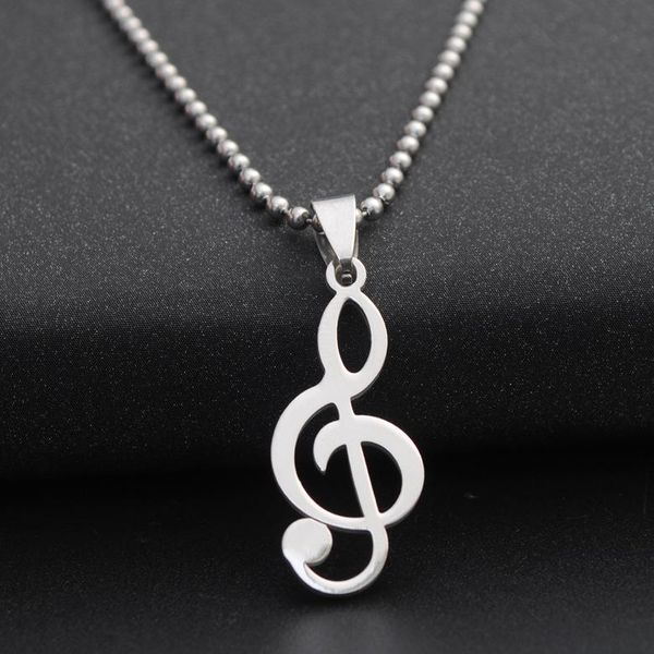 pendant necklaces stainless steel clef music note symbol chain necklace logo musical emblem talisman charm notation sign jewelry gift, Silver
pendant necklaces stainless steel clef music note symbol chain necklace logo musical emblem talisman charm notation sign jewelry gift, Silver