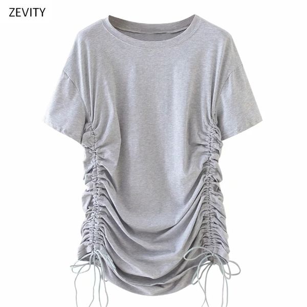 women fashion o neck solid side pleat drawstring knitted t shirt dress female chic short sleeve casual dresses ds3969 210420, Black;gray
women fashion o neck solid side pleat drawstring knitted t shirt dress female chic short sleeve casual dresses ds3969 210420, Black;gray