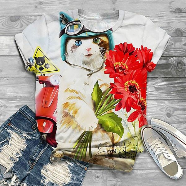 women's t-shirt tshirt women short sleeve 3d animal cat printed o-neck tee shirt camiseta lady harajuku flower t 2021 plus size, White
women's t-shirt tshirt women short sleeve 3d animal cat printed o-neck tee shirt camiseta lady harajuku flower t 2021 plus size, White