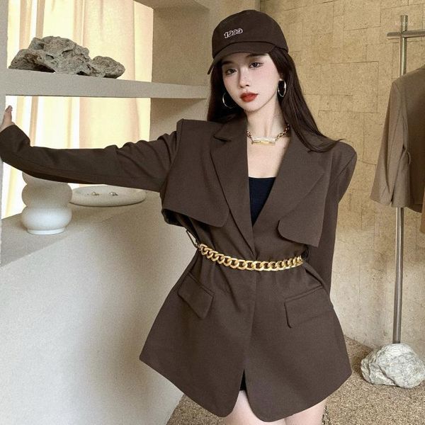 women's suits & blazers nowsaa spring women casual vintage blazer office lady autumn black jacket coat korea japan outwear female metal, White;black
women's suits & blazers nowsaa spring women casual vintage blazer office lady autumn black jacket coat korea japan outwear female metal, White;black
