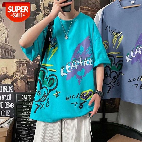 graffiti short-sleeved men's loose ins shirt hong kong fashion brand trend couple five-point sleeve t-shirt handsome #9x5c, White;black
graffiti short-sleeved men's loose ins shirt hong kong fashion brand trend couple five-point sleeve t-shirt handsome #9x5c, White;black