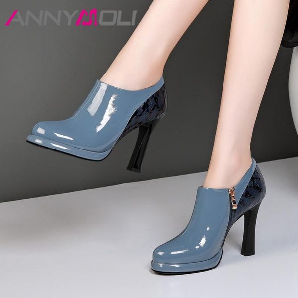 dress shoes annymoli high heels women natural genuine leather thick heel party cow patent zipper pumps lady size 39, Black
dress shoes annymoli high heels women natural genuine leather thick heel party cow patent zipper pumps lady size 39, Black