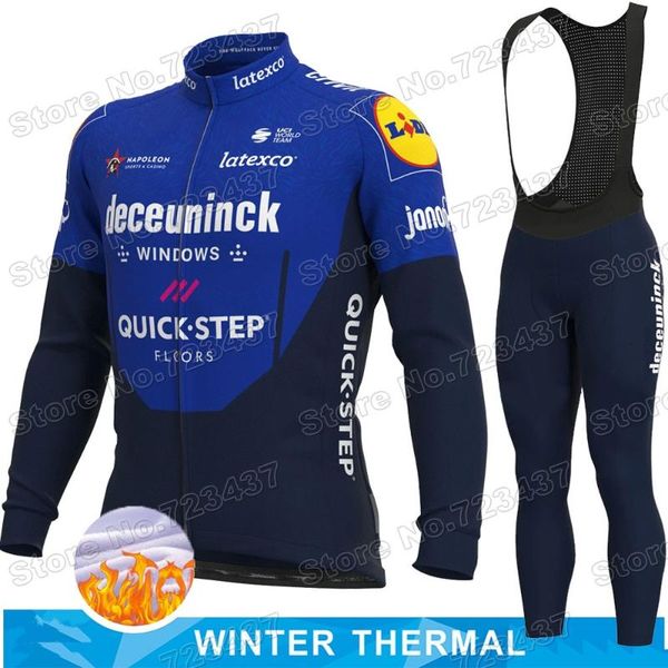 racing sets 2022 team quick step cycling jersey set winter clothing men road bike thermal jacket bicycle pants mtb maillot cyclisme, Black;blue 
racing sets 2022 team quick step cycling jersey set winter clothing men road bike thermal jacket bicycle pants mtb maillot cyclisme, Black;blue