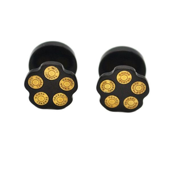 stud 1pcs 316l stainless steel black color earring barbell gothic men's fake ear plugs jewelry for men gifts punk, Golden;silver
stud 1pcs 316l stainless steel black color earring barbell gothic men's fake ear plugs jewelry for men gifts punk, Golden;silver