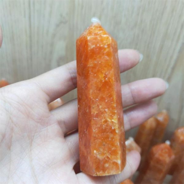 decorative objects & figurines 1pc natural sunstone crystal point healing stone quartz tower orange wand ornament for home decor reiki energ
decorative objects & figurines 1pc natural sunstone crystal point healing stone quartz tower orange wand ornament for home decor reiki energ