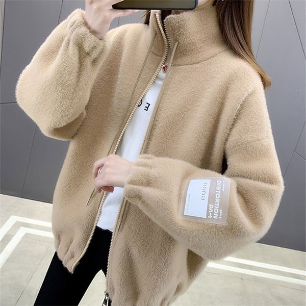 luxury ets imitation mink cardigan sweater autumn and winter 2021 thickened women's loose knitted wool coat, Black;brown
luxury ets imitation mink cardigan sweater autumn and winter 2021 thickened women's loose knitted wool coat, Black;brown