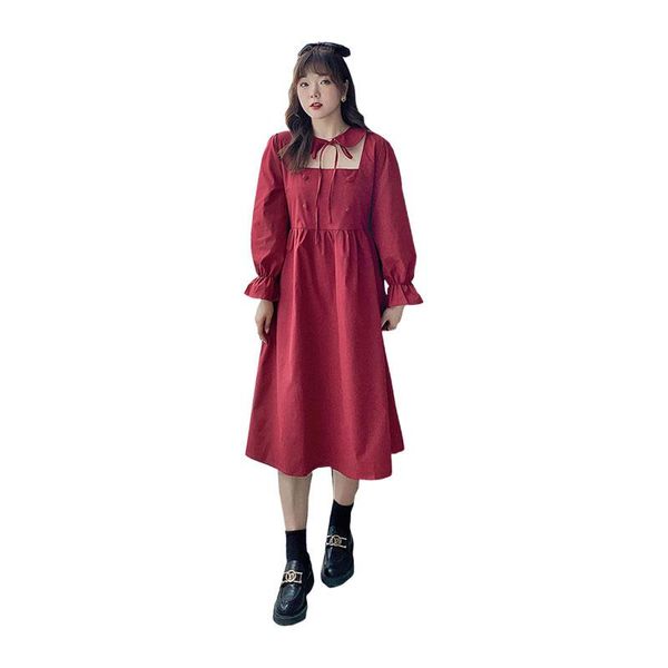 women's autumn french retro square collar button dress plus size knee length casual 100kg can wear dresses, Black;gray
women's autumn french retro square collar button dress plus size knee length casual 100kg can wear dresses, Black;gray