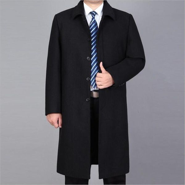 men's wool & blends middle-aged woolen coat mens dad wear long over-the-knee windbreaker winter plus velvet thick cashmere clothing bla, Black
men's wool & blends middle-aged woolen coat mens dad wear long over-the-knee windbreaker winter plus velvet thick cashmere clothing bla, Black