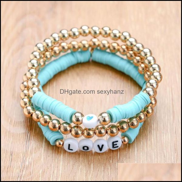 beaded, strands bracelets jewelry 3pcs/set romantic love letter charm bracelet femme set fashion colorf heishi clay beads damskie for women, Black
beaded, strands bracelets jewelry 3pcs/set romantic love letter charm bracelet femme set fashion colorf heishi clay beads damskie for women, Black